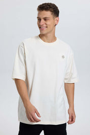 Polera Hombre Bordado Beige