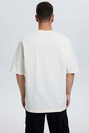Polera Hombre Bordado Beige