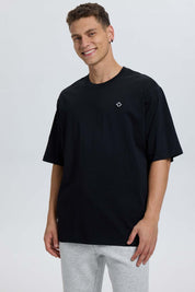 Polera Hombre Bordado Negro
