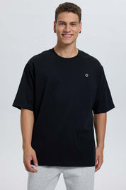 Polera Hombre Bordado Negro