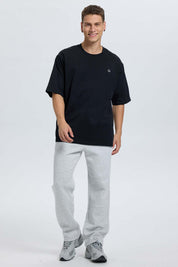 Polera Hombre Bordado Negro