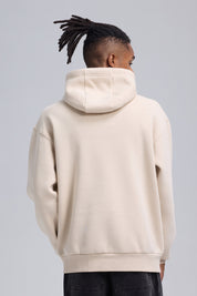 Polerón Hombre Print College Beige