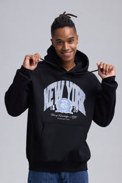 Polerón Hombre Print College Negro