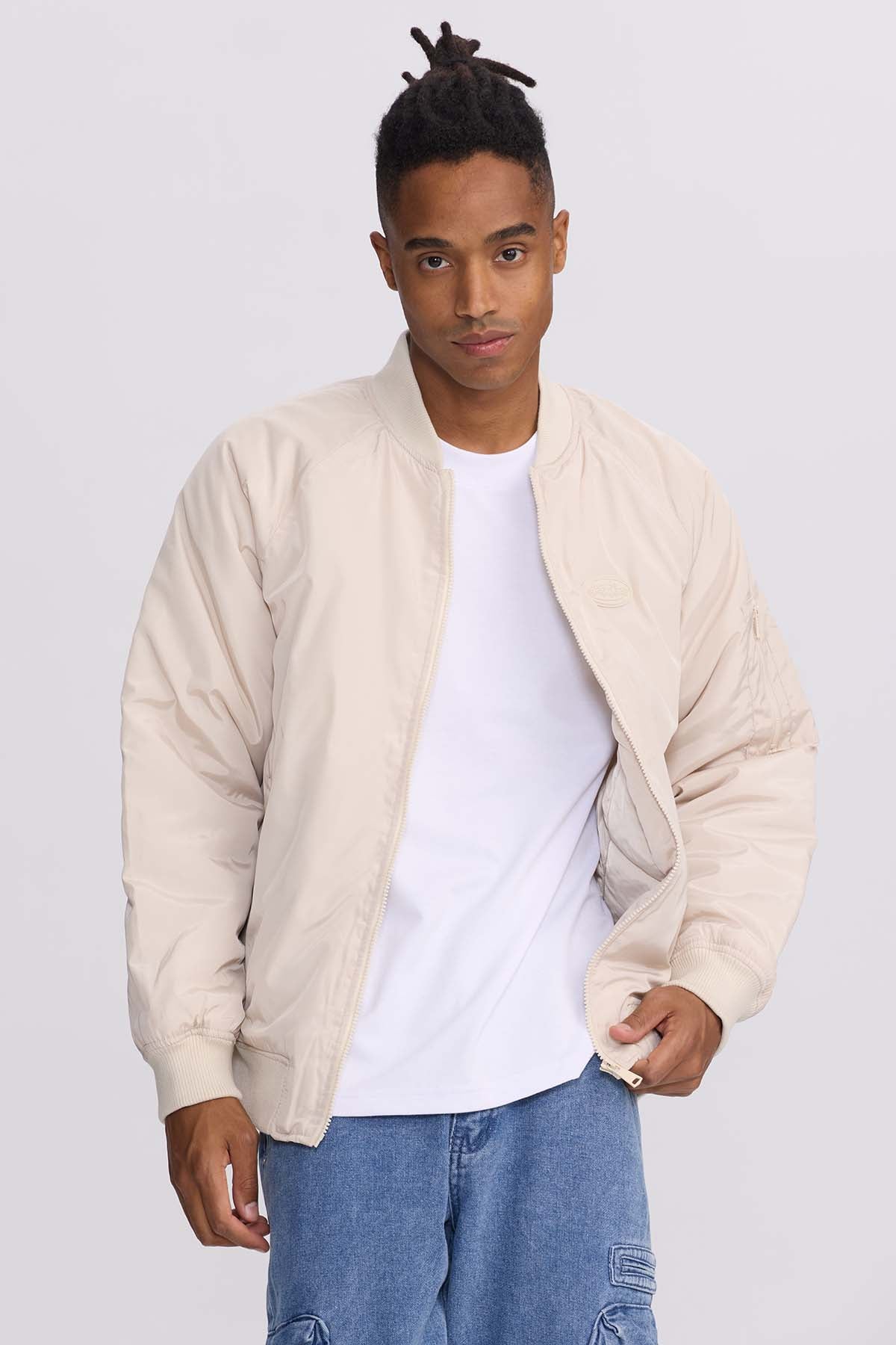 Chaqueta Hombre Bomber Beige
