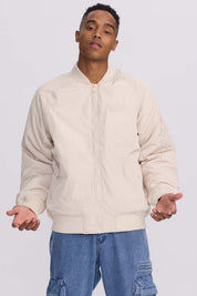 Chaqueta Hombre Bomber Beige