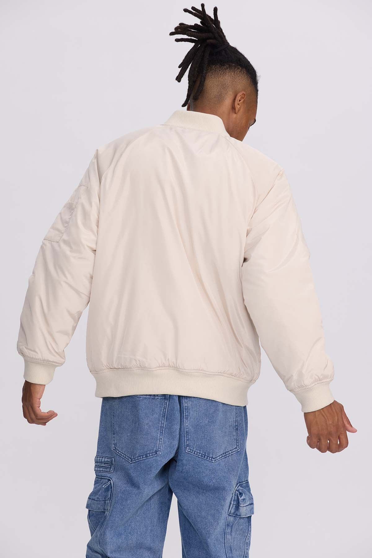Chaqueta Hombre Bomber Beige