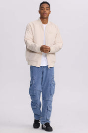 Chaqueta Hombre Bomber Beige