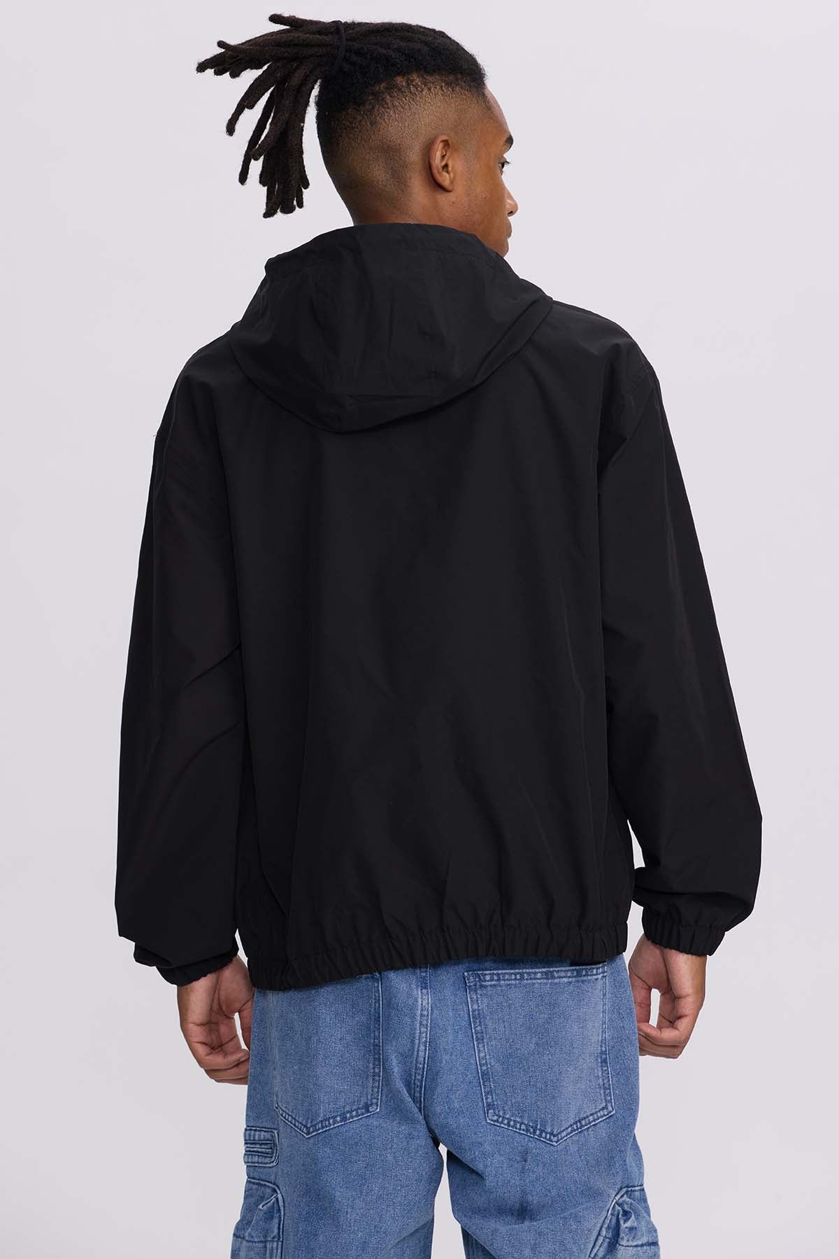 Chaqueta Hombre Cortaviento Negro