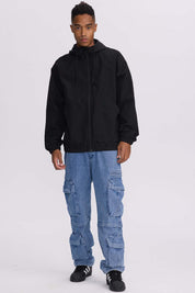 Chaqueta Hombre Cortaviento Negro