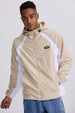 Chaqueta Hombre Cortaviento Beige con capucha