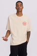 Polera Hombre Doble Print Beige