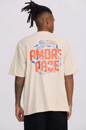 Polera Hombre Doble Print Beige