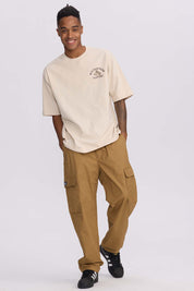 Polera Hombre Doble Print Wester Beige