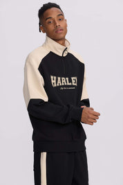 Polerón Hombre Half Zipper Negro