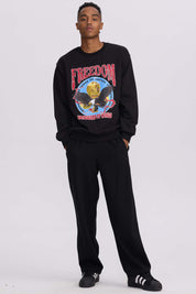 Polerón Hombre Central Print Negro