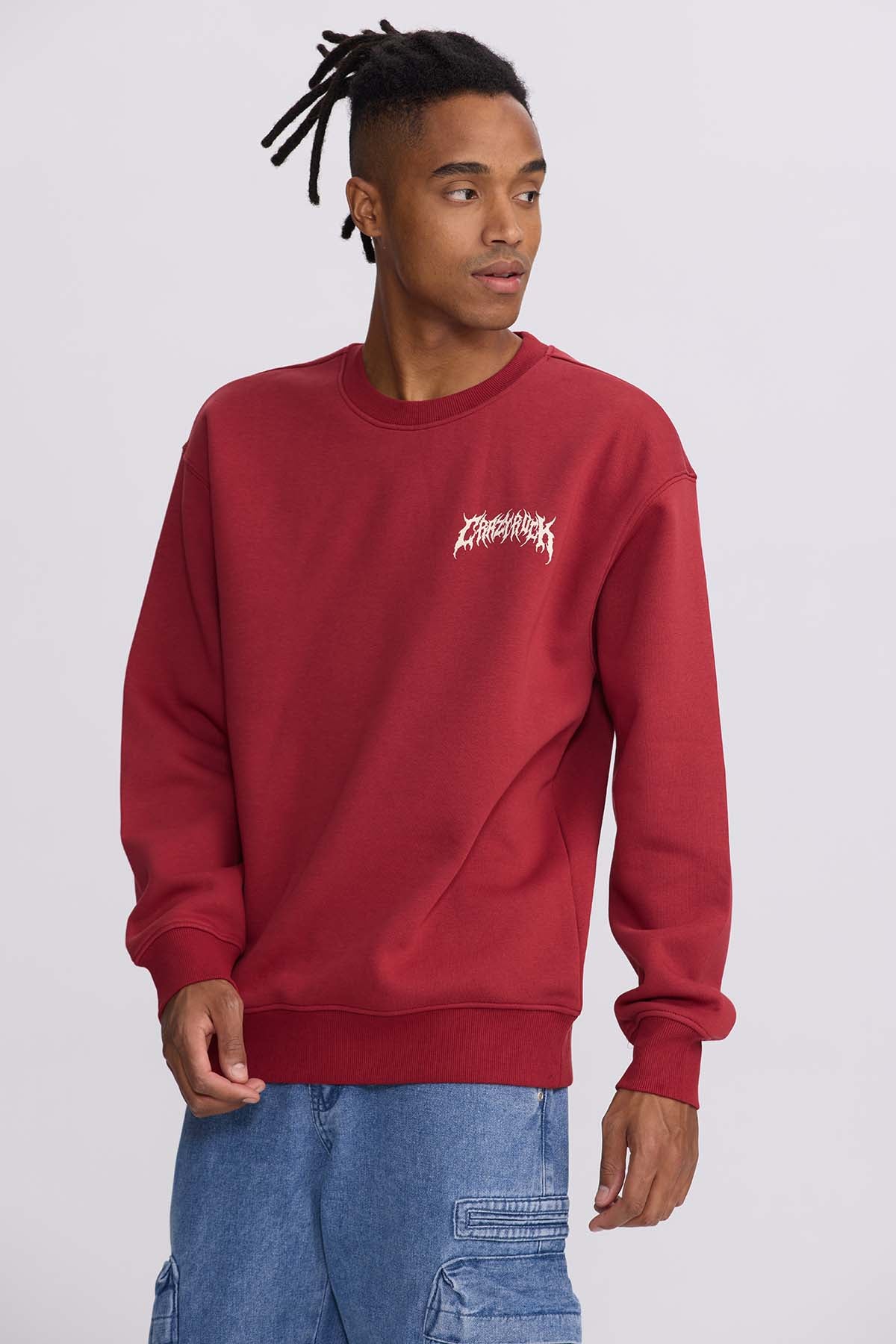 Polerón Hombre Print Rojo Oscuro