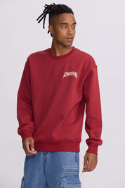 Polerón Hombre Print Rojo Oscuro
