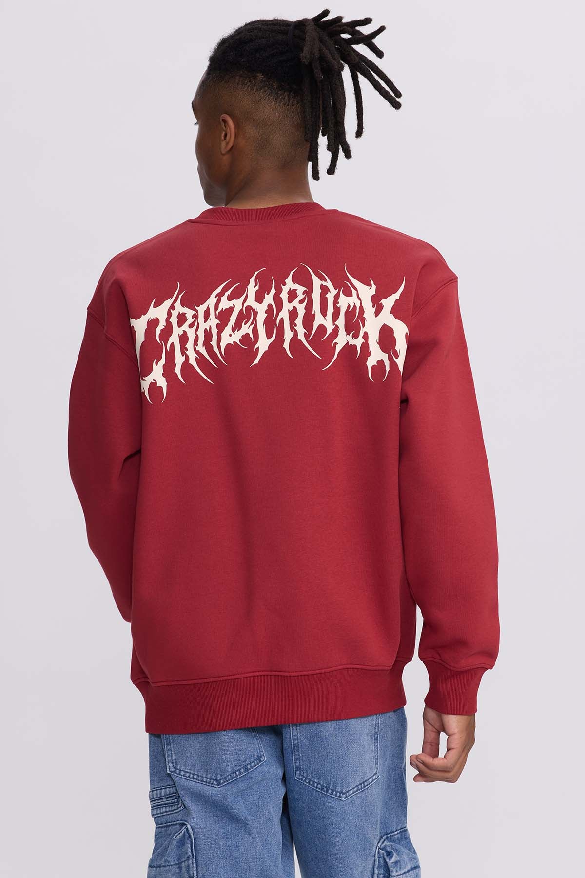 Polerón Hombre Print Rojo Oscuro