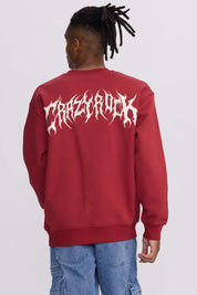 Polerón Hombre Print Rojo Oscuro