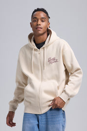 Polerón Hombre Full Zipper Doble Beige