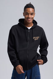 Polerón Hombre Full Zipper Doble Negro