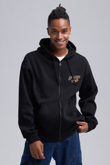 Polerón Hombre Full Zipper Doble Negro