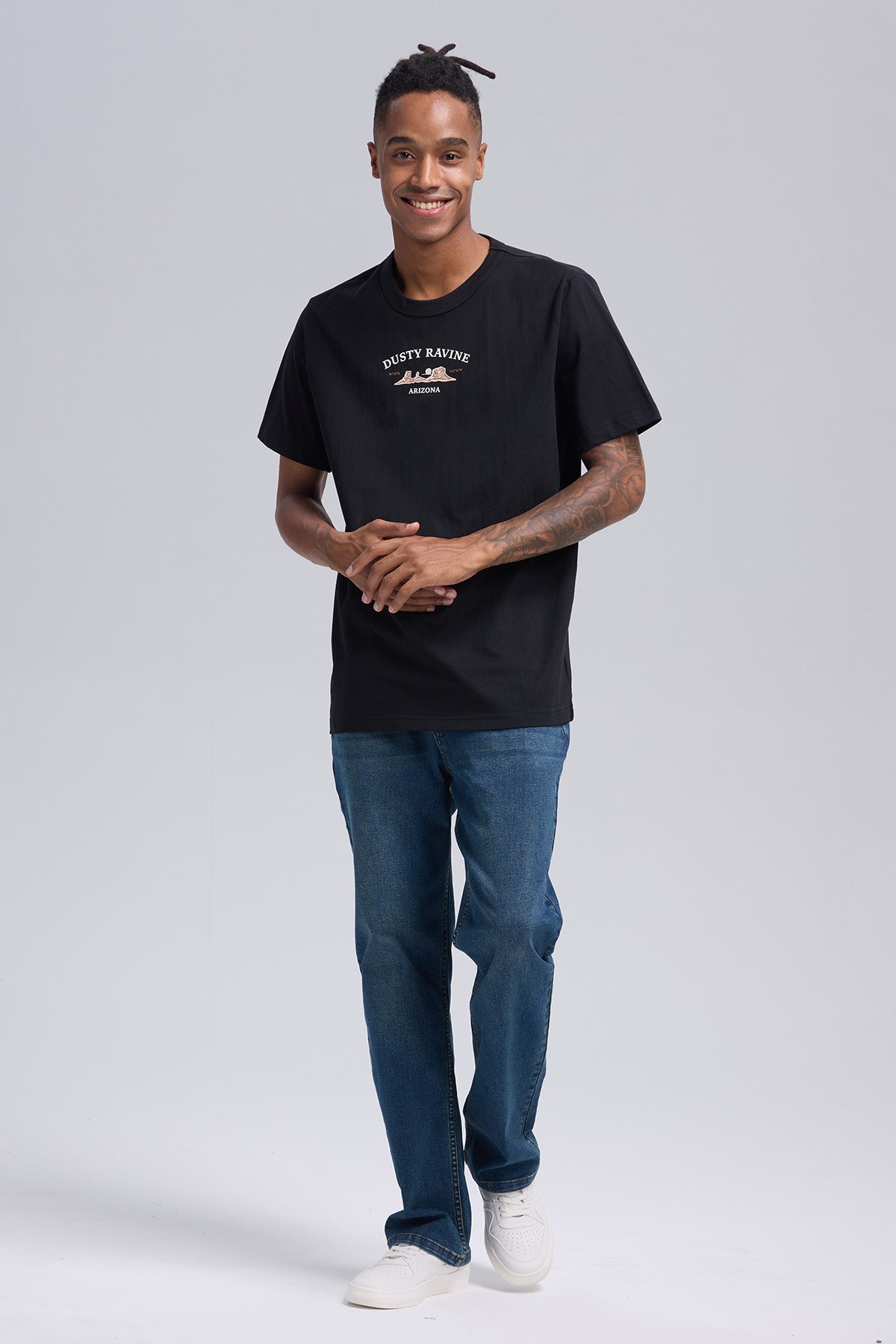 Polera Hombre Print Western Negro