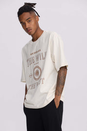 Polera Hombre Print Central West Beige