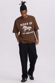 Polera Hombre Print Central West Chocolate