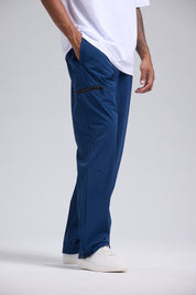 Pantalón Buzo Hombre Aplicación Azul