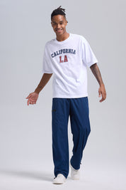 Pantalón Buzo Hombre Aplicación Azul