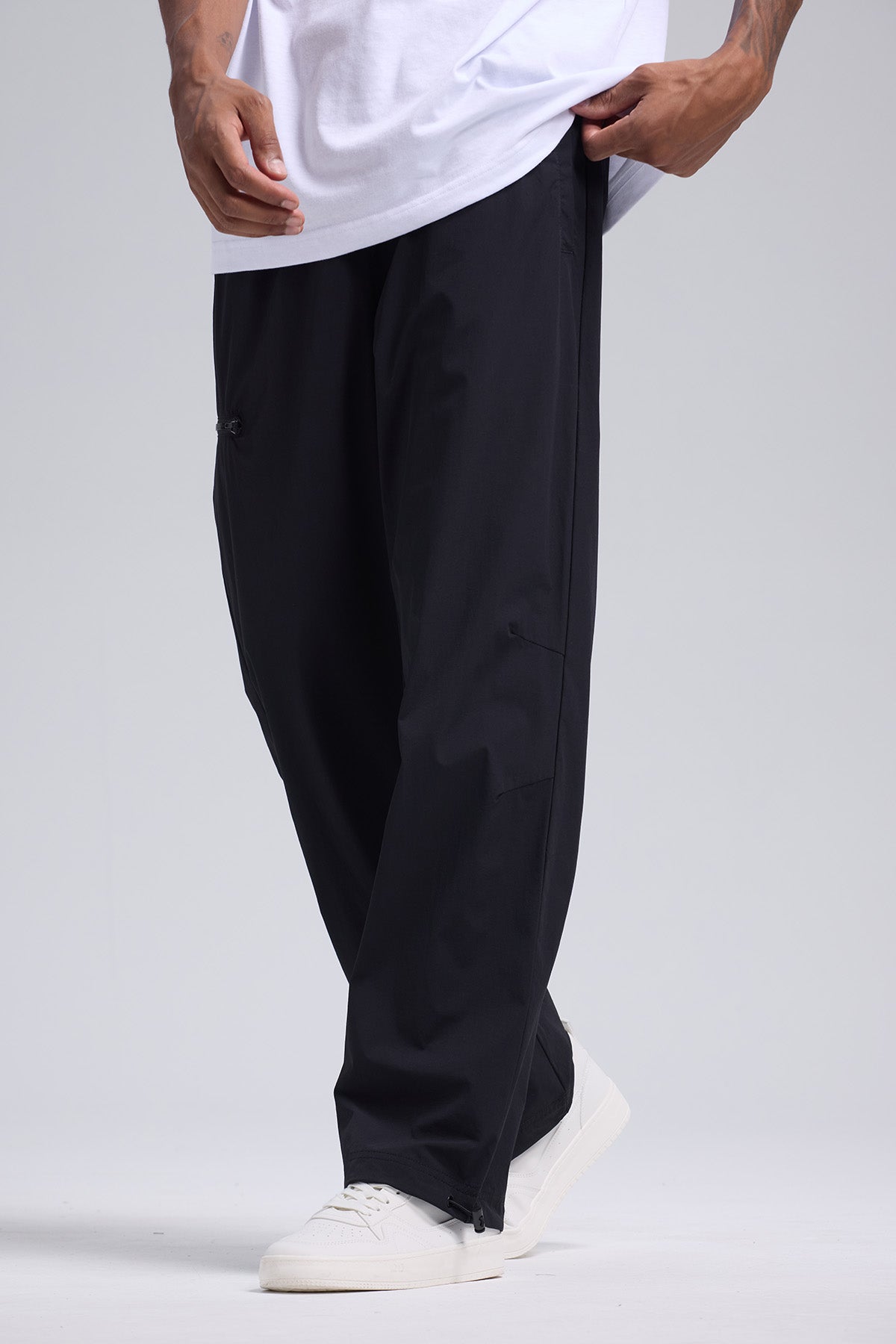 Pantalón Buzo Hombre Aplicación Negro