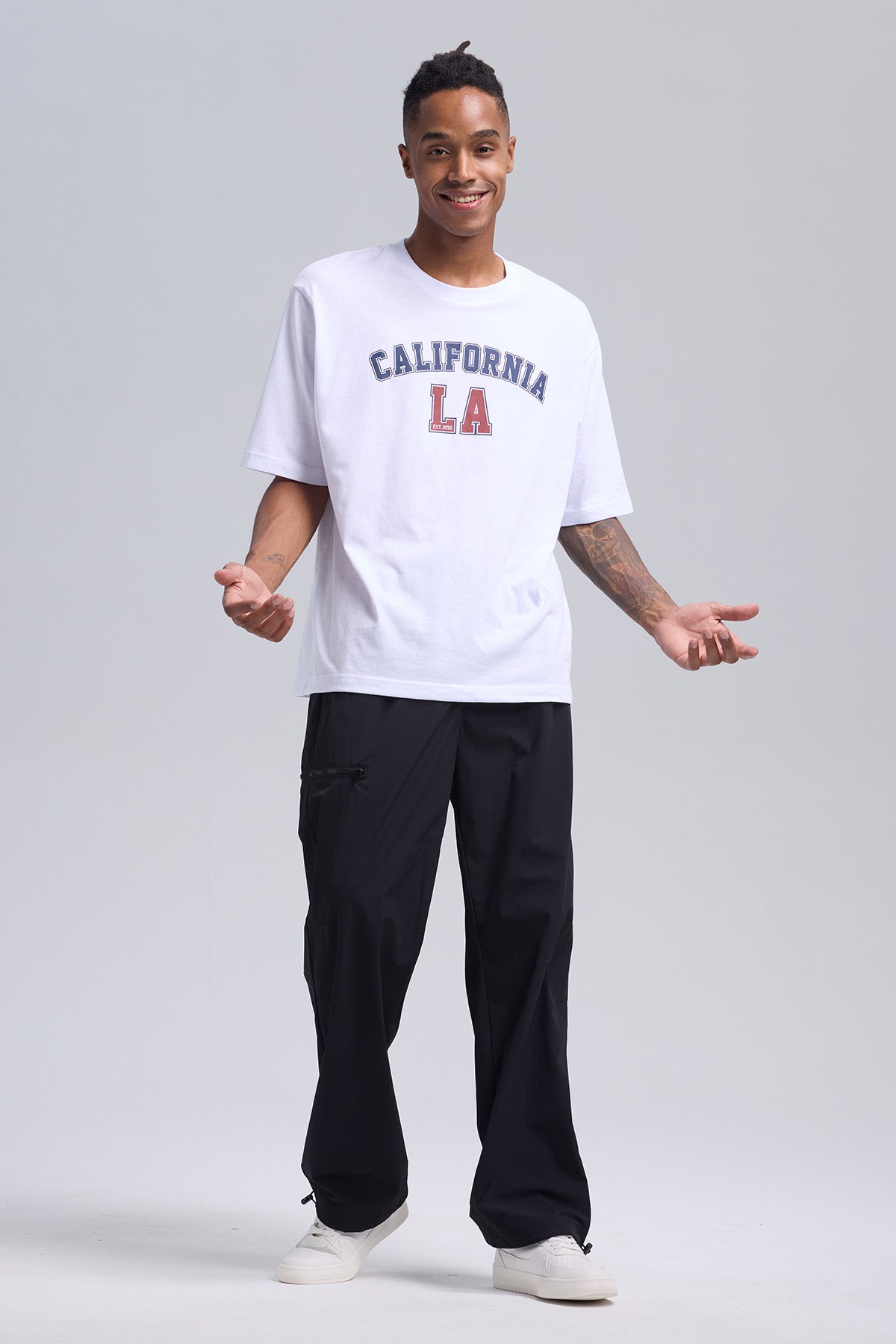 Pantalón Buzo Hombre Aplicación Negro
