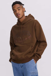 Polerón Hombre Hoodie Print Posicional Chocolate
