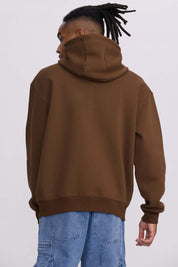 Polerón Hombre Hoodie Print Posicional Chocolate