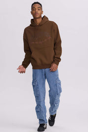 Polerón Hombre Hoodie Print Posicional Chocolate