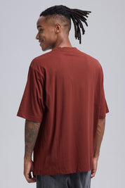 Polera Hombre Print Burdeo