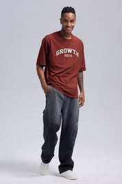 Polera Hombre Print Burdeo