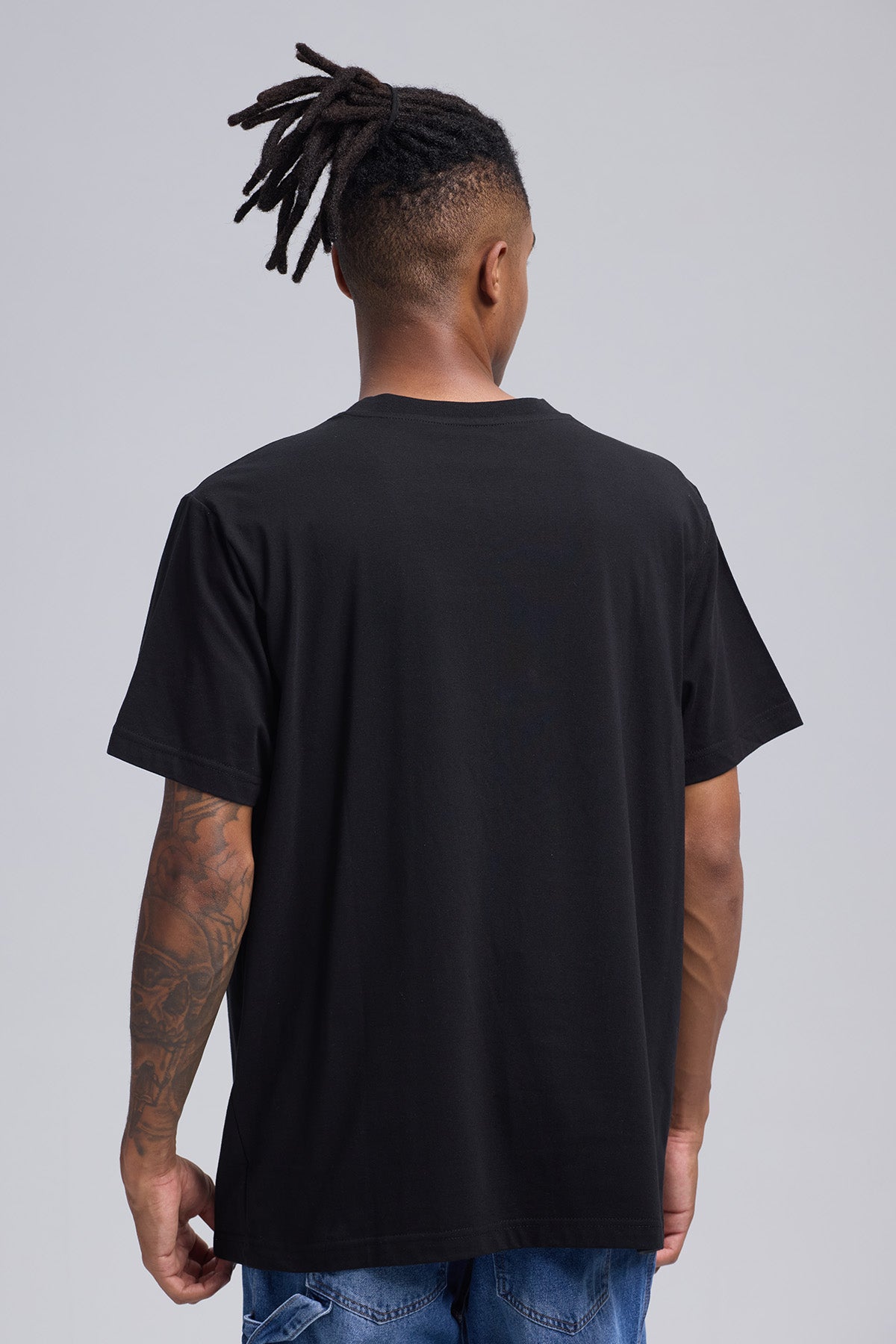 Polera Hombre Estampado Negro