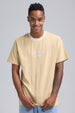 Polera hombre beige oscuro con estampado New Jersey en el pecho
