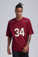 Polera Hombre Print Número Burdeo