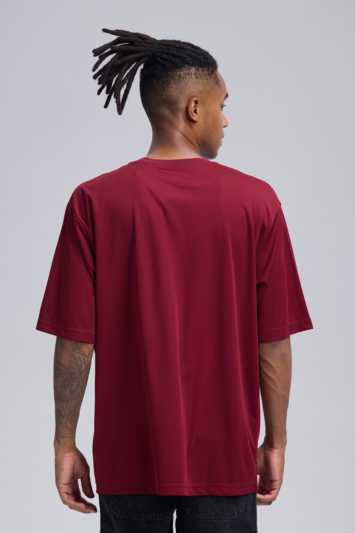 Polera Hombre Print Número Burdeo