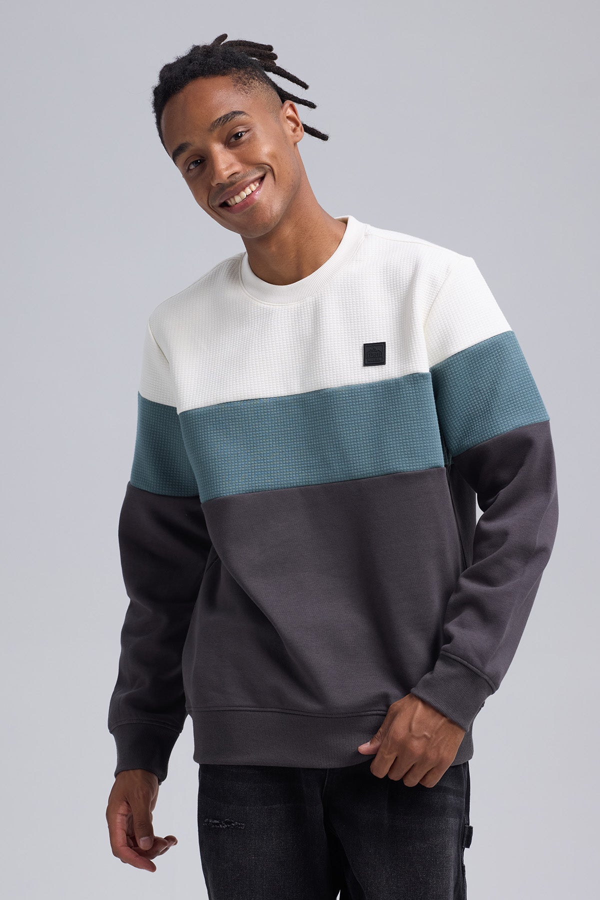 Polerón Hombre Blocking Gris