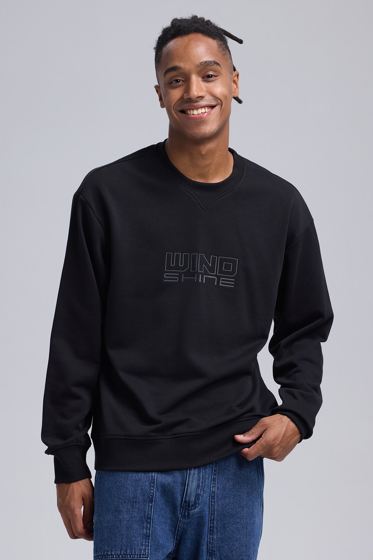 Polerón Hombre Aplicación Negro
