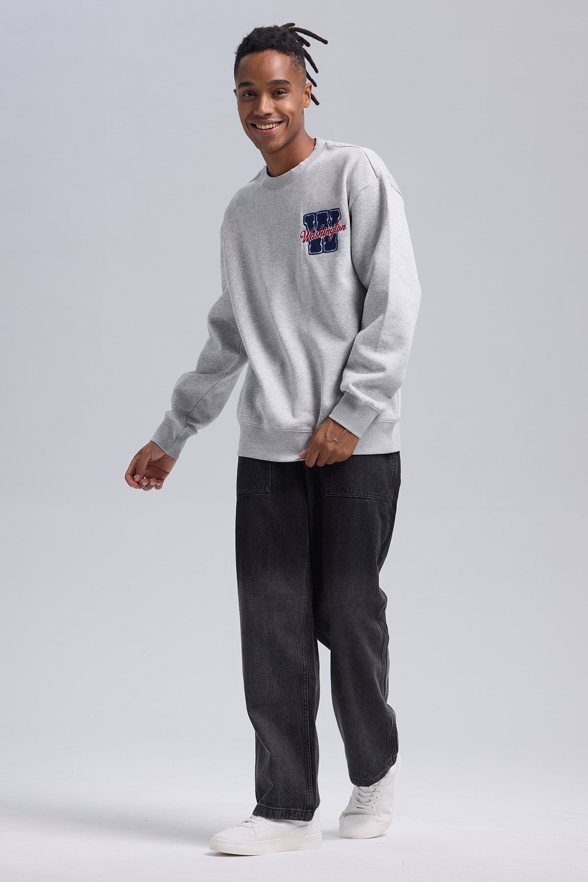 Polerón Hombre Baseball Gris Melange