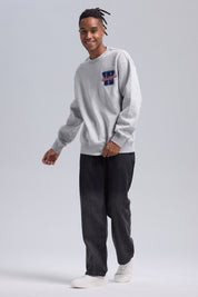 Polerón Hombre Baseball Gris Melange