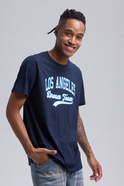 Polera Hombre Print Posicional Azul