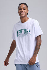 Polera Hombre Print Posicional Blanco