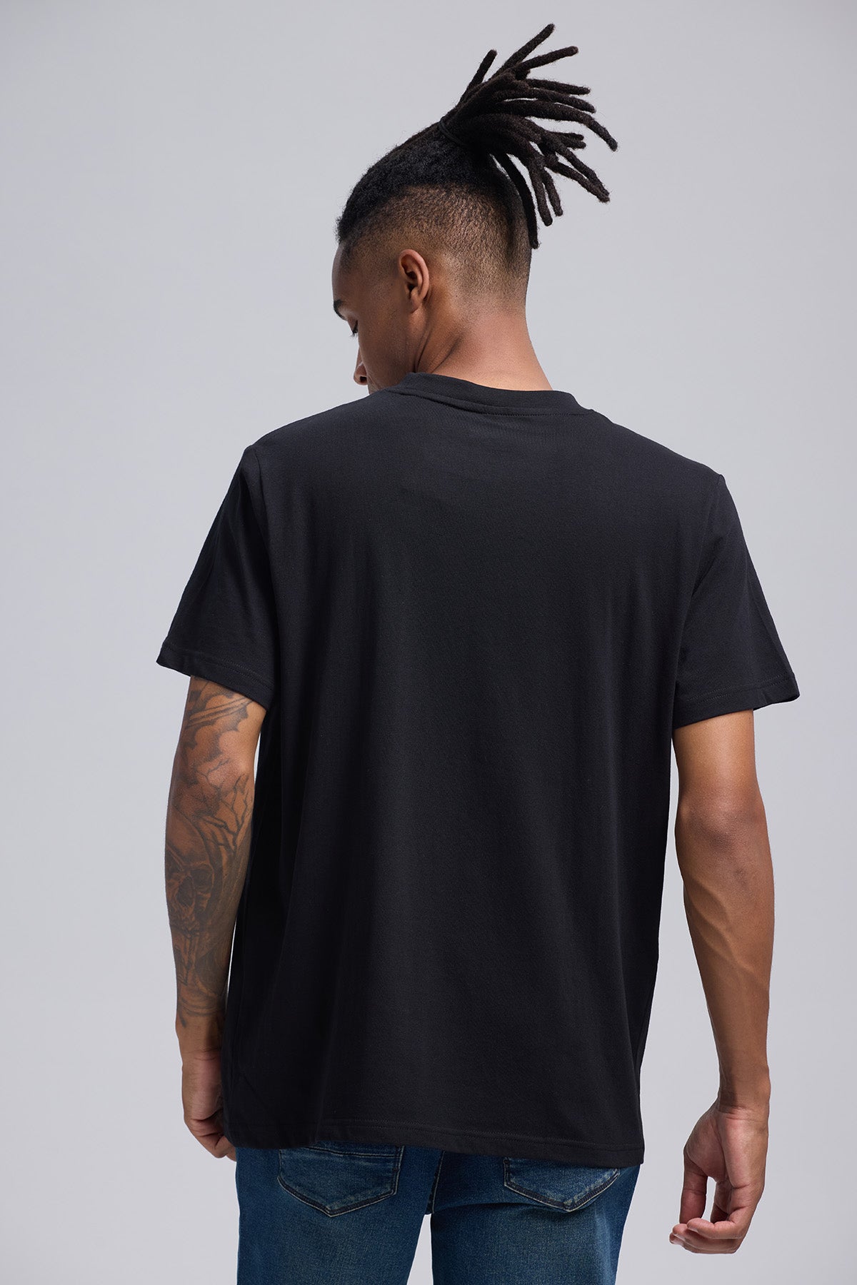 Polera Hombre Print Posicional Negro
