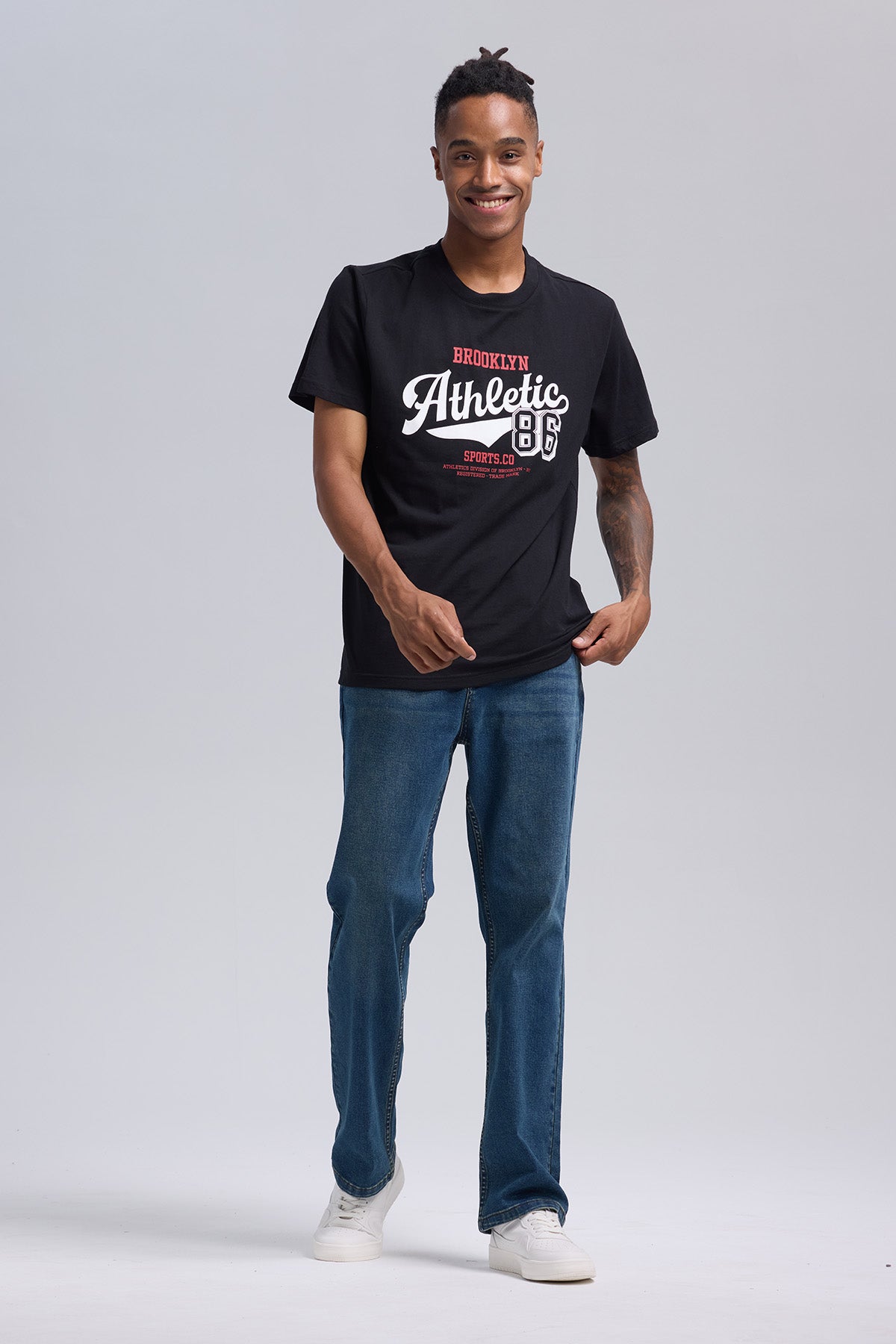 Polera Hombre Print Posicional Negro